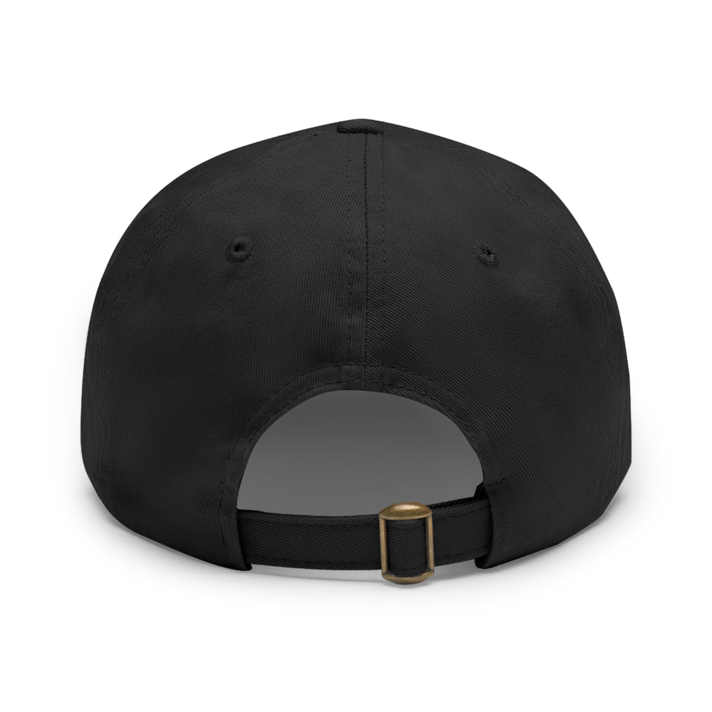 Dad Hat — 'DeDe in the Morning' Black Leather Patch Baseball Cap